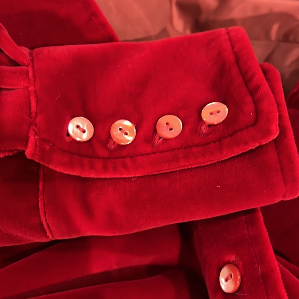 🔹 Faconnable Velour Button Up Shacket - Picture 3 of 4